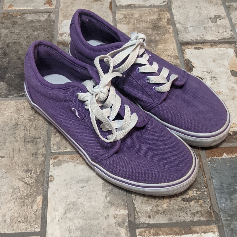 Vintage Adio Purple Women's Size 8.5 Canvas Skateboard Sneakers